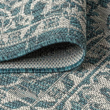 Palazzo Vine And Border Textured Weave Indoor/outdoor Area Rug